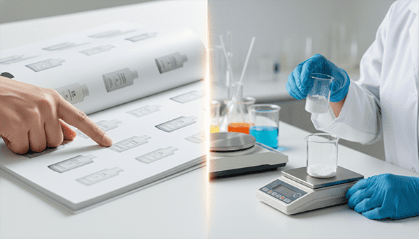 custom formulation vs private label selection
