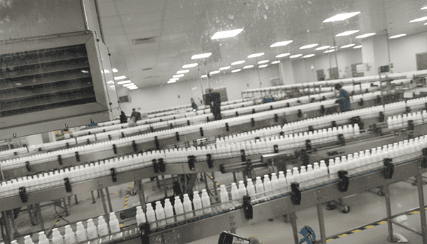 cosmetic factory production line mass production