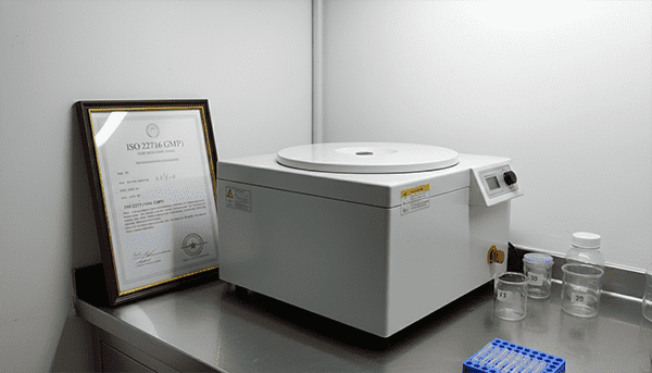 GMP certificate and lab equipment