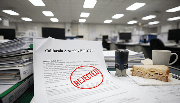 gavel on california map