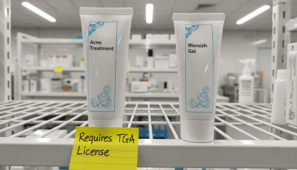acne cream tube with regulatory warning