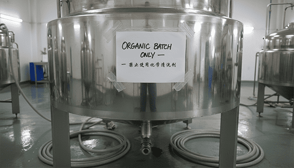 Certified Organic Manufacturing Plant factory mixing tank with organic label