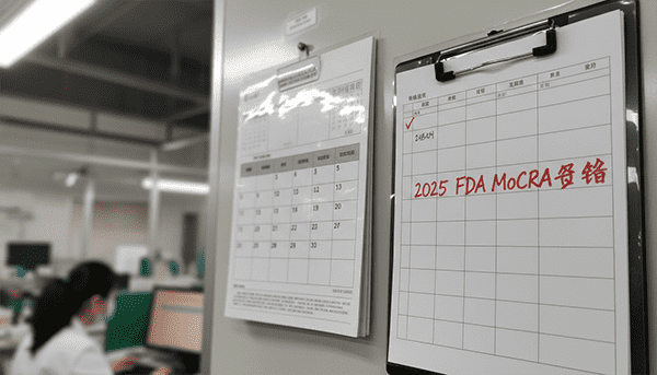 A checklist and calendar highlighting the July 1, 2025 MoCRA deadline