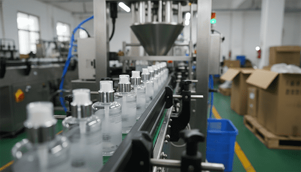 Automated filling line running at high speed