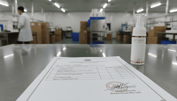 COA certificate documents close-up