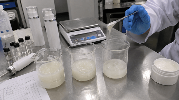 cosmetic formulation development services using benchmark formula optimization