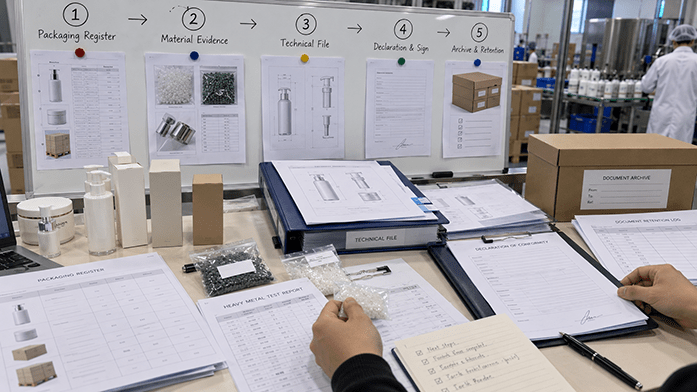 5-step PPWR compliance checklist flow